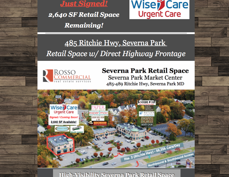 Just Signed! WiseCare Urgent Care – Severna Park Market Center