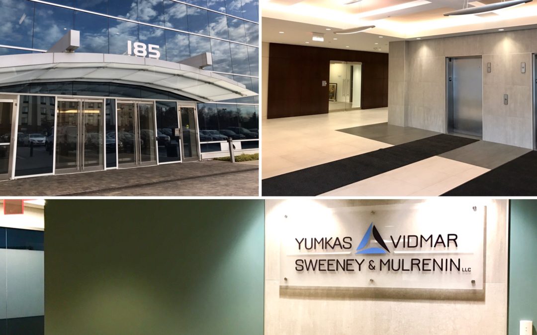 Yumkas Vidmar Sweeney & Mulrenin Law now open in new office at 185 Admiral Cochrane in Annapolis